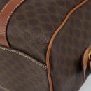 CELINE Macadam Canvas Boston Tasche PVC Leder Braun Gold Auth ki6547-16