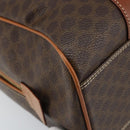CELINE Macadam Canvas Boston Tasche PVC Leder Braun Gold Auth ki6547-17