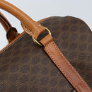 CELINE Macadam Canvas Boston Tasche PVC Leder Braun Gold Auth ki6547-9