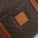 CELINE Macadam Canvas Boston Tasche PVC Leder Braun Gold Auth ki6547-18
