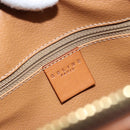 CELINE Macadam Canvas Boston Tasche PVC Leder Braun Gold Auth ki6547-20
