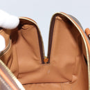 CELINE Macadam Canvas Boston Tasche PVC Leder Braun Gold Auth ki6547-21