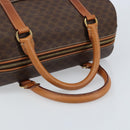 CELINE Macadam Canvas Boston Tasche PVC Leder Braun Gold Auth ki6547-7