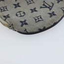 LOUIS VUITTON Mini Porte Monnaie Round Coin Purse Blue M92460 LV Auth ki6549-16