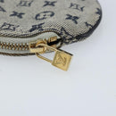 LOUIS VUITTON Mini Porte Monnaie Round Coin Purse Blue M92460 LV Auth ki6549-8