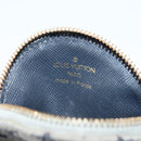 LOUIS VUITTON Mini Porte Monnaie Round Coin Purse Blue M92460 LV Auth ki6549-9