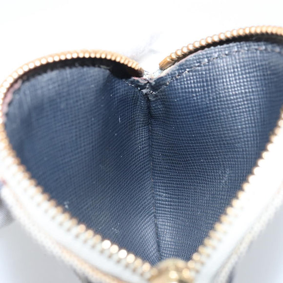 LOUIS VUITTON Mini Porte Monnaie Round Coin Purse Blue M92460 LV Auth ki6549