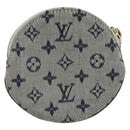 LOUIS VUITTON Mini Porte Monnaie Round Coin Purse Blue M92460 LV Auth ki6549-2