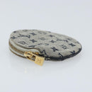 LOUIS VUITTON Mini Porte Monnaie Round Coin Purse Blue M92460 LV Auth ki6549-4