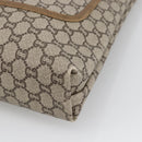 GUCCI GG Plus Supreme Web Sherry Line Tote Bag PVC Beige Gold Auth ki6556-9