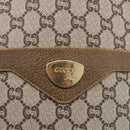 GUCCI GG Plus Supreme Web Sherry Line Tote Bag PVC Beige Gold Auth ki6556-17