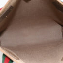 GUCCI GG Plus Supreme Web Sherry Line Tote Bag PVC Beige Gold Auth ki6556-11