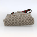 GUCCI GG Plus Supreme Web Sherry Line Tote Bag PVC Beige Gold Auth ki6556-5