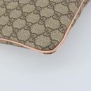GUCCI GG Supreme Shoulder Bag PVC Beige Silver 201446 Auth ki6557-13