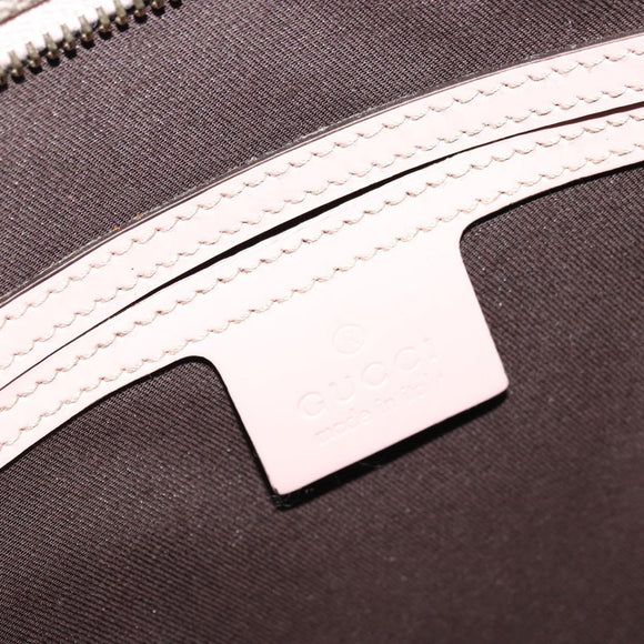 GUCCI GG Supreme Shoulder Bag PVC Beige Silver 201446 Auth ki6557