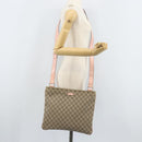 GUCCI GG Supreme Shoulder Bag PVC Beige Silver 201446 Auth ki6557-24