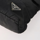 PRADA Shoulder Bag Nylon Black Silver Auth ki6558-8