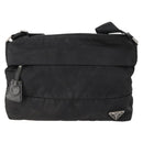 PRADA Shoulder Bag Nylon Black Silver Auth ki6558-13