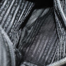 PRADA Shoulder Bag Nylon Black Silver Auth ki6558-23