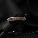 PRADA Shoulder Bag Nylon Black Silver Auth ki6558-9