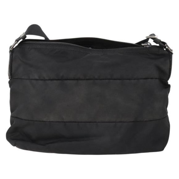 PRADA Shoulder Bag Nylon Black Silver Auth ki6558