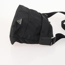PRADA Shoulder Bag Nylon Black Silver Auth ki6558-3
