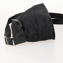 PRADA Shoulder Bag Nylon Black Silver Auth ki6558-4