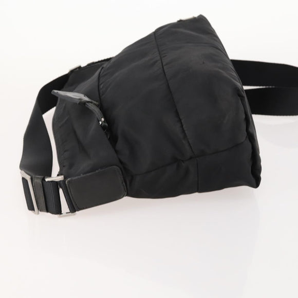 PRADA Shoulder Bag Nylon Black Silver Auth ki6558