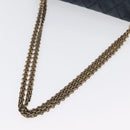 CHANEL Double Flap Chain Matelasse Shoulder Bag Denim Blue Gold CC Auth ki6569SAM-7
