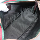 GUCCI GG Canvas Web Sherry Line Accessory Pouch Beige Silver 141809 Auth ki6570-11