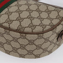GUCCI GG Supreme Web Sherry Line Bag PVC Beige Gold 001 084 4001 Auth ki6580-11