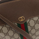 GUCCI GG Supreme Web Sherry Line Bag PVC Beige Gold 001 084 4001 Auth ki6580-15