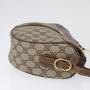GUCCI GG Supreme Web Sherry Line Bag PVC Beige Gold 001 084 4001 Auth ki6580-4