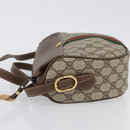 GUCCI GG Supreme Web Sherry Line Bag PVC Beige Gold 001 084 4001 Auth ki6580-5