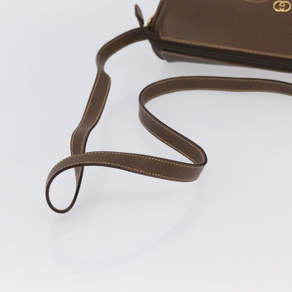 GUCCI GG Supreme Web Sherry Line Bag PVC Beige Gold 001 084 4001 Auth ki6580