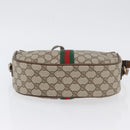 GUCCI GG Supreme Web Sherry Line Bag PVC Beige Gold 001 084 4001 Auth ki6580-9