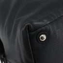 SAINT LAURENT Easy Lock Studs Bag Leather Black Silver 208314 Auth ki6581V-11