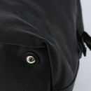 SAINT LAURENT Easy Lock Studs Bag Leather Black Silver 208314 Auth ki6581V-12