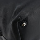 SAINT LAURENT Easy Lock Studs Bag Leather Black Silver 208314 Auth ki6581V-13