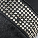 SAINT LAURENT Easy Lock Studs Bag Leather Black Silver 208314 Auth ki6581V-14