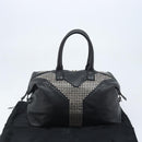 SAINT LAURENT Easy Lock Studs Bag Leather Black Silver 208314 Auth ki6581V-24