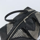 SAINT LAURENT Easy Lock Studs Bag Leather Black Silver 208314 Auth ki6581V-6