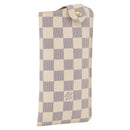 LOUIS VUITTON Damier Azur Etui A Lunettes MM Glasses Case N60025 LV Auth ki6584V-1