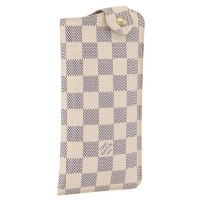 LOUIS VUITTON Damier Azur Etui A Lunettes MM Glasses Case N60025 LV Auth ki6584V