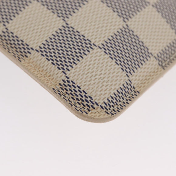 LOUIS VUITTON Damier Azur Etui A Lunettes MM Glasses Case N60025 LV Auth ki6584V