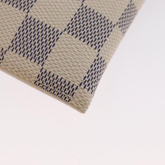 LOUIS VUITTON Damier Azur Etui A Lunettes MM Glasses Case N60025 LV Auth ki6584V