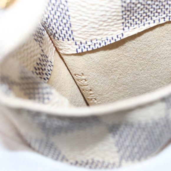 LOUIS VUITTON Damier Azur Etui A Lunettes MM Glasses Case N60025 LV Auth ki6584V