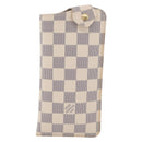 LOUIS VUITTON Damier Azur Etui A Lunettes MM Glasses Case N60025 LV Auth ki6584V-13