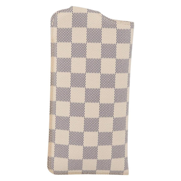 LOUIS VUITTON Damier Azur Etui A Lunettes MM Glasses Case N60025 LV Auth ki6584V