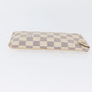 LOUIS VUITTON Damier Azur Etui A Lunettes MM Glasses Case N60025 LV Auth ki6584V-3
